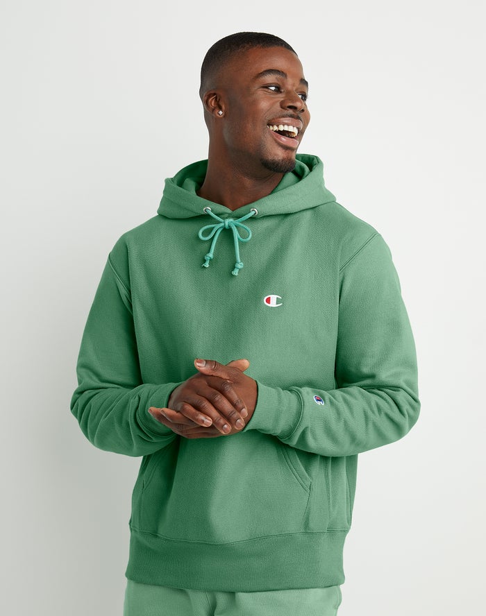 Champion Reverse Weave C Logo Hoodie Heren - Groen - Belgie 0789NKPHV